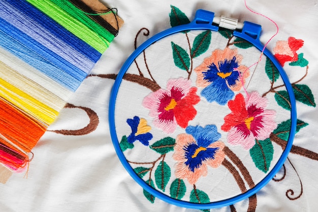 Broderie manuală detaliu